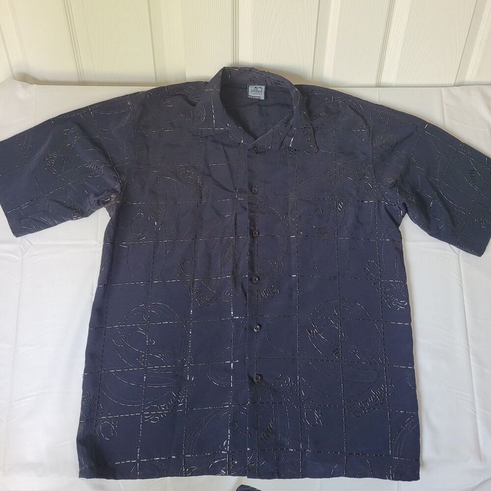Vintage Southpole Shirt Mens Large Navy Blue Korea Logo Streetwear Y2K